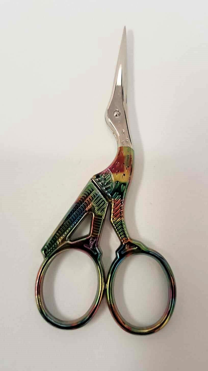 Nůžky vyšívací ČÁP barevné 9 cm